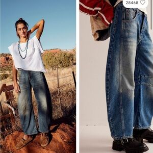 WE THE FREE GOOD LUCK MID-RISE BARREL JEANS in Rambler